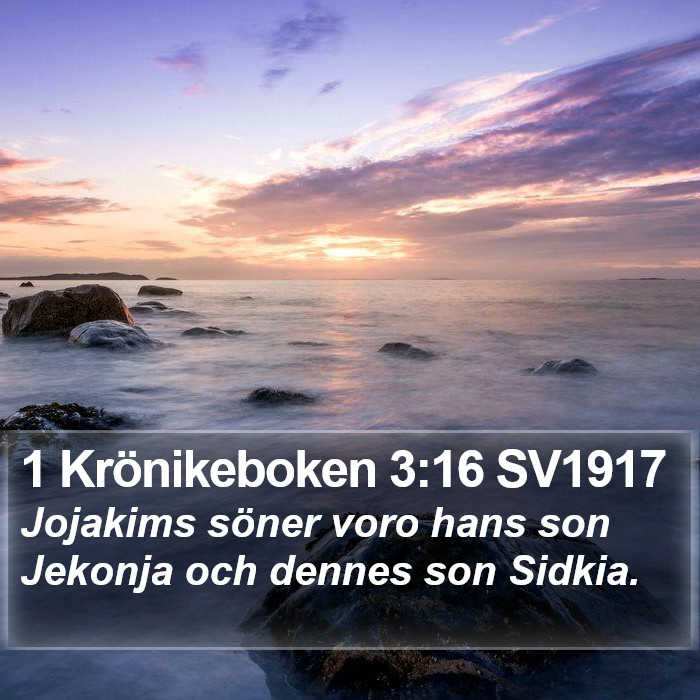 1 Krönikeboken 3:16 SV1917 Bible Study