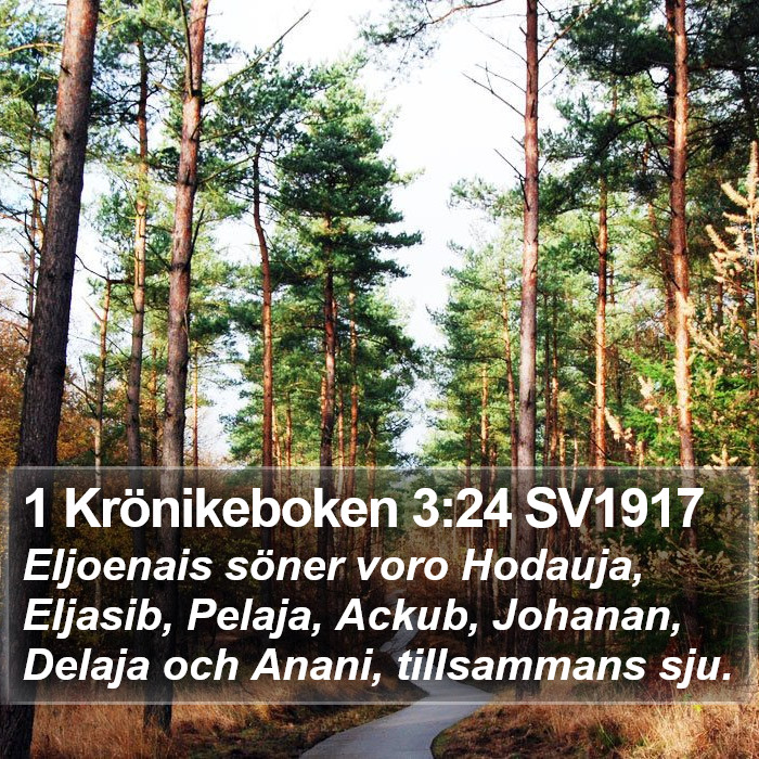 1 Krönikeboken 3:24 SV1917 Bible Study