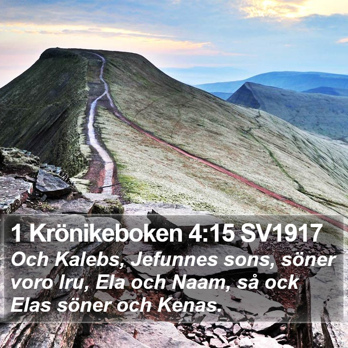 1 Krönikeboken 4:15 SV1917 Bible Study