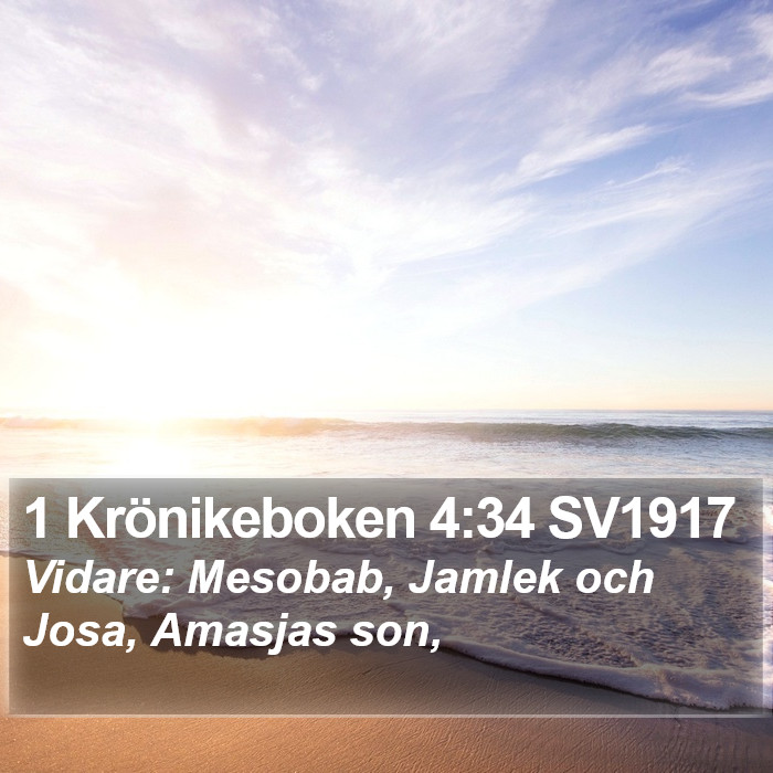 1 Krönikeboken 4:34 SV1917 Bible Study