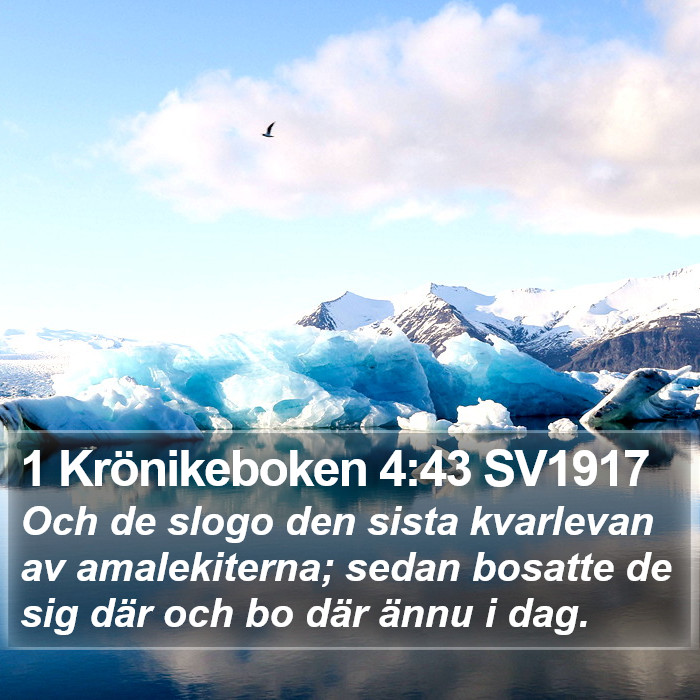 1 Krönikeboken 4:43 SV1917 Bible Study