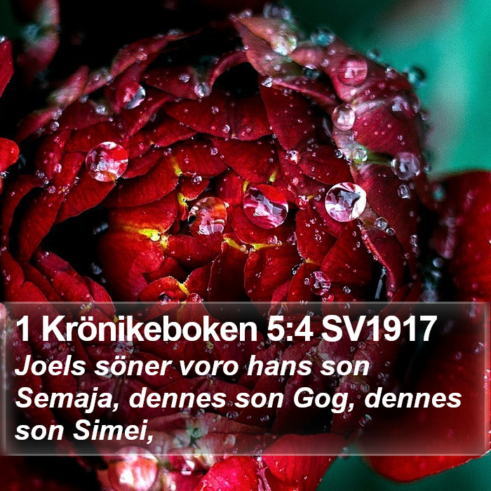 1 Krönikeboken 5:4 SV1917 Bible Study