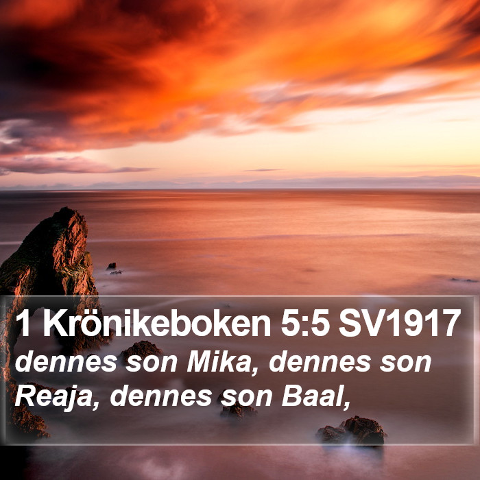 1 Krönikeboken 5:5 SV1917 Bible Study