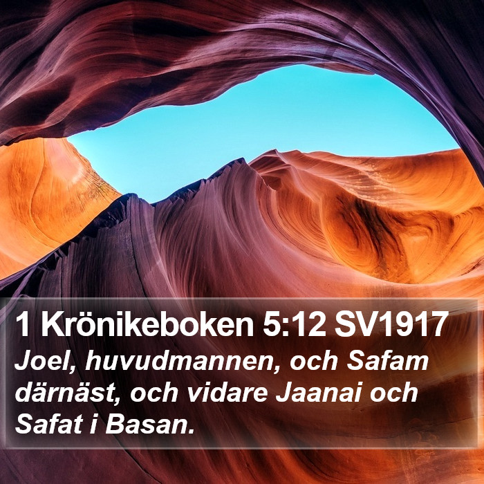 1 Krönikeboken 5:12 SV1917 Bible Study