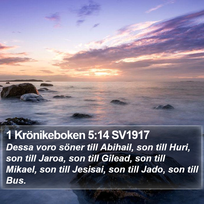1 Krönikeboken 5:14 SV1917 Bible Study