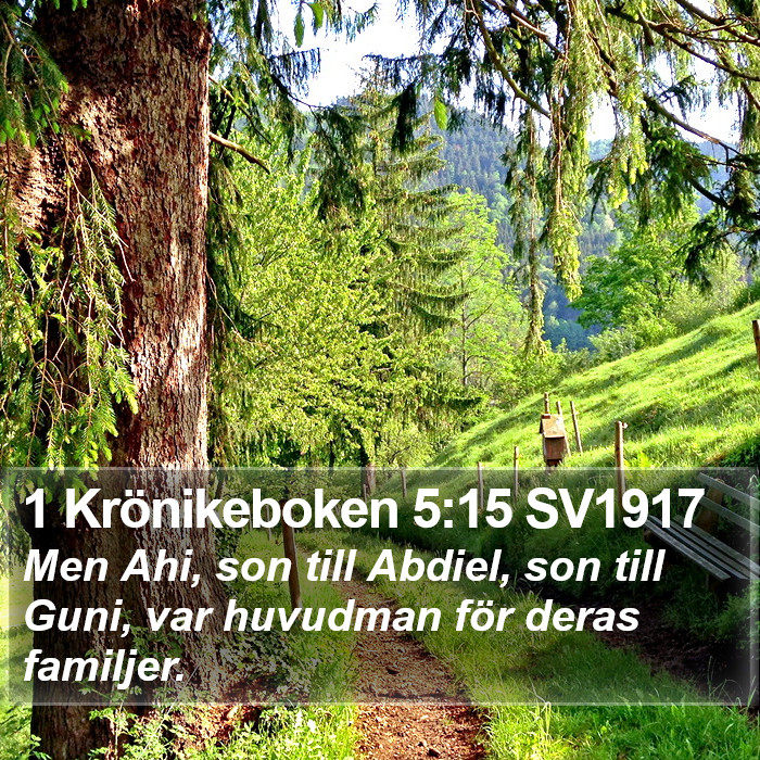 1 Krönikeboken 5:15 SV1917 Bible Study