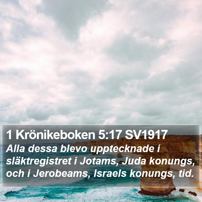 1 Krönikeboken 5:17 SV1917 Bible Study
