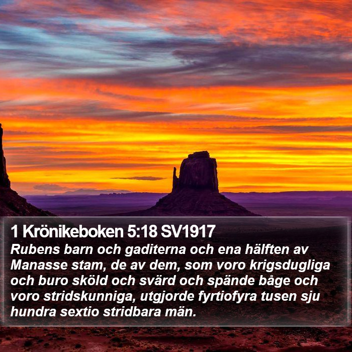 1 Krönikeboken 5:18 SV1917 Bible Study