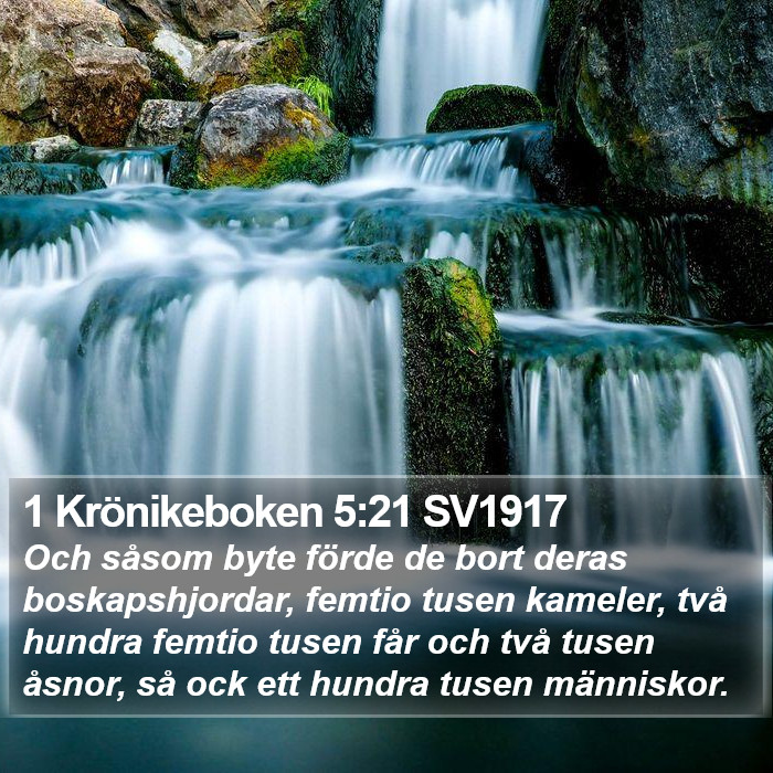 1 Krönikeboken 5:21 SV1917 Bible Study