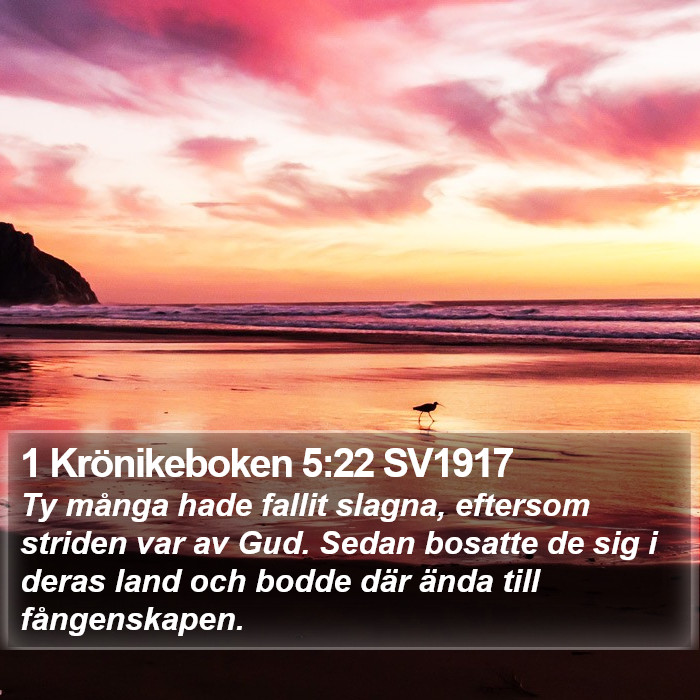 1 Krönikeboken 5:22 SV1917 Bible Study
