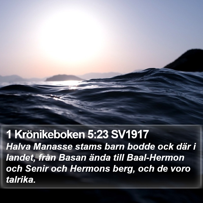 1 Krönikeboken 5:23 SV1917 Bible Study