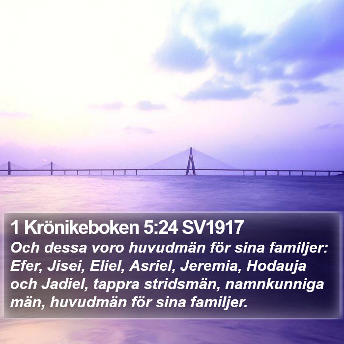 1 Krönikeboken 5:24 SV1917 Bible Study