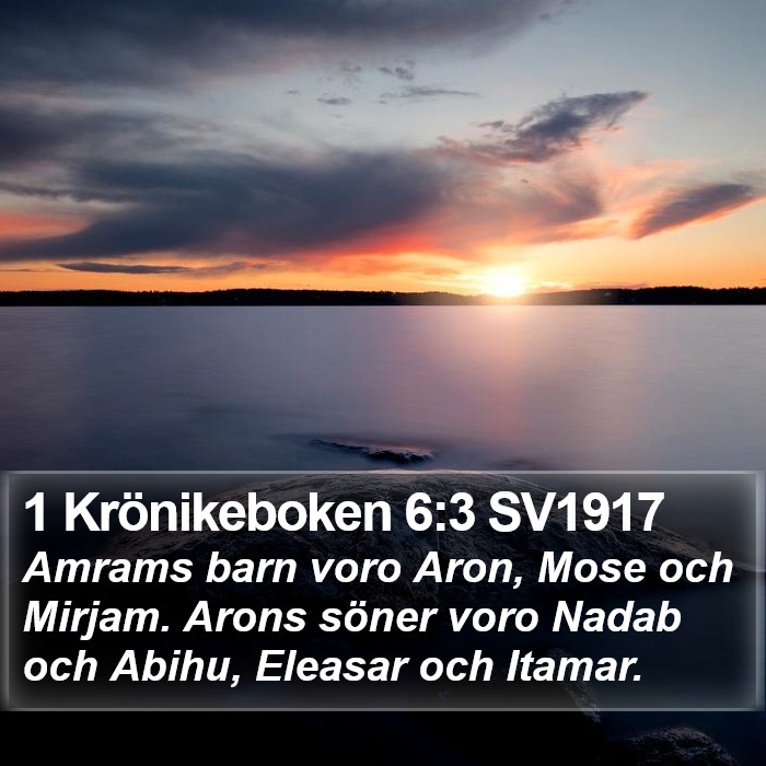1 Krönikeboken 6:3 SV1917 Bible Study