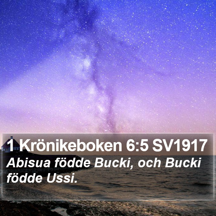 1 Krönikeboken 6:5 SV1917 Bible Study