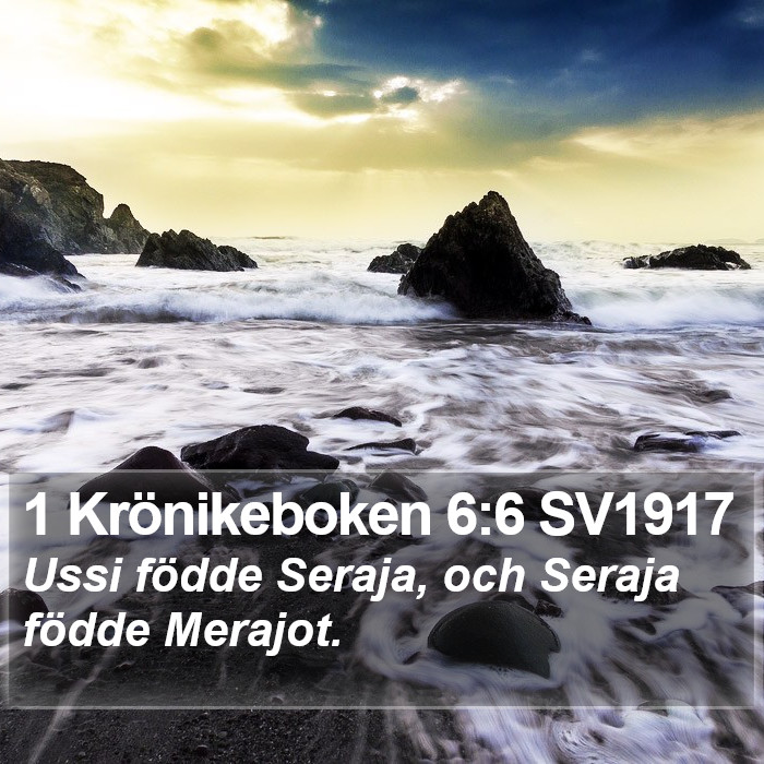 1 Krönikeboken 6:6 SV1917 Bible Study