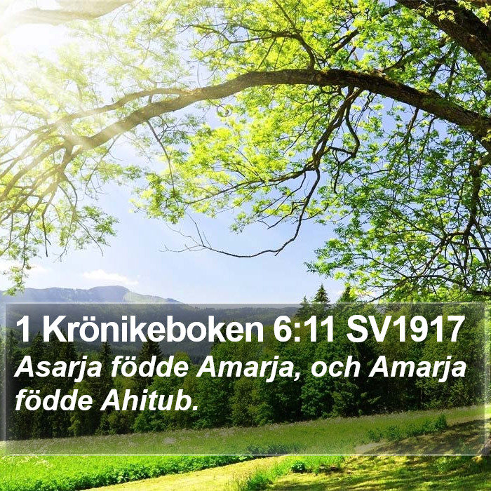 1 Krönikeboken 6:11 SV1917 Bible Study