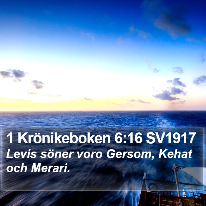 1 Krönikeboken 6:16 SV1917 Bible Study
