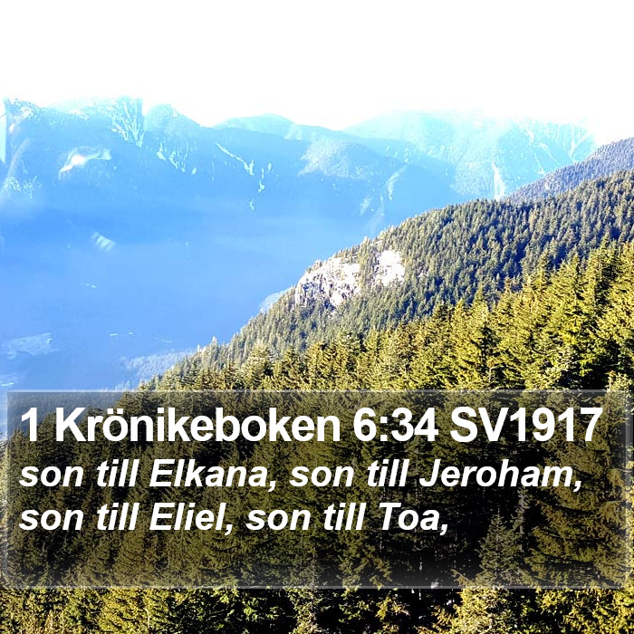 1 Krönikeboken 6:34 SV1917 Bible Study