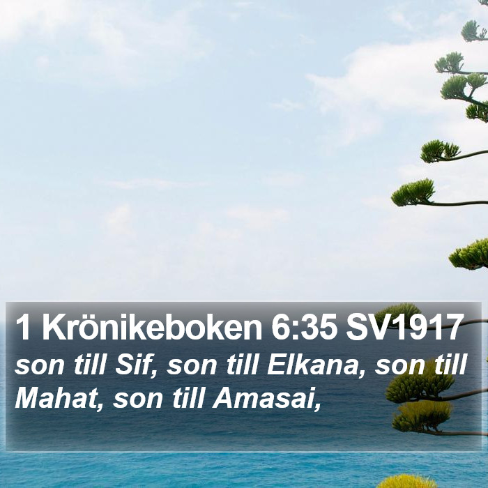 1 Krönikeboken 6:35 SV1917 Bible Study