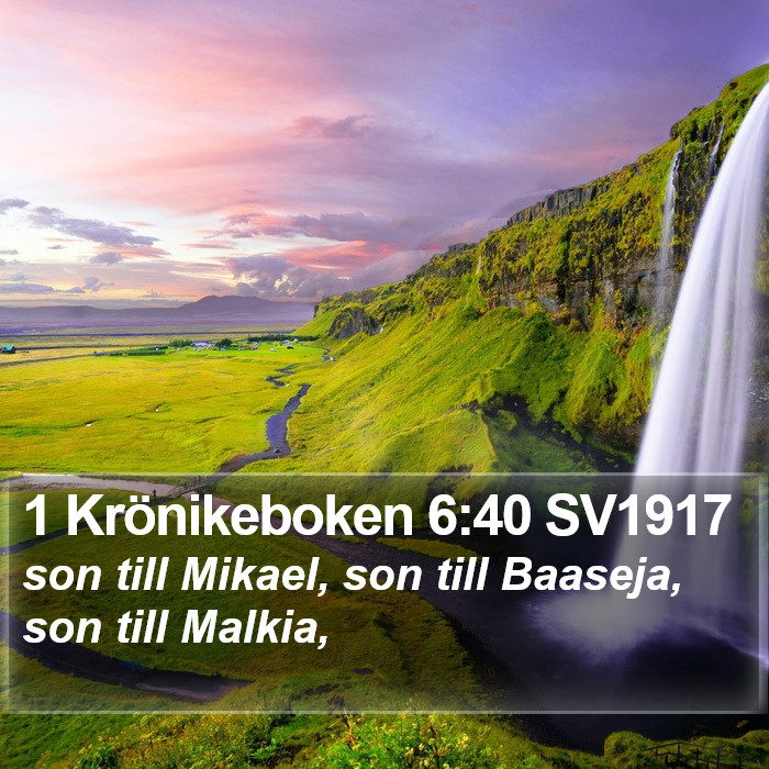 1 Krönikeboken 6:40 SV1917 Bible Study