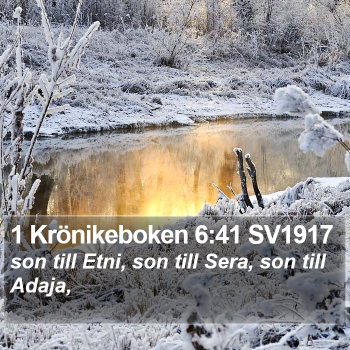 1 Krönikeboken 6:41 SV1917 Bible Study