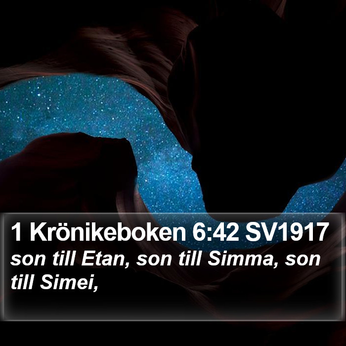 1 Krönikeboken 6:42 SV1917 Bible Study