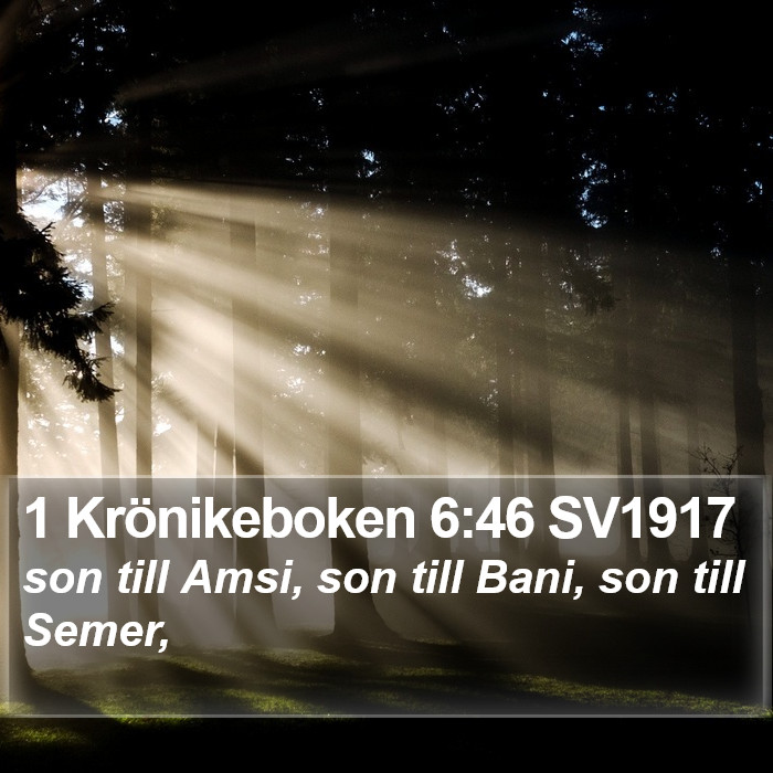 1 Krönikeboken 6:46 SV1917 Bible Study