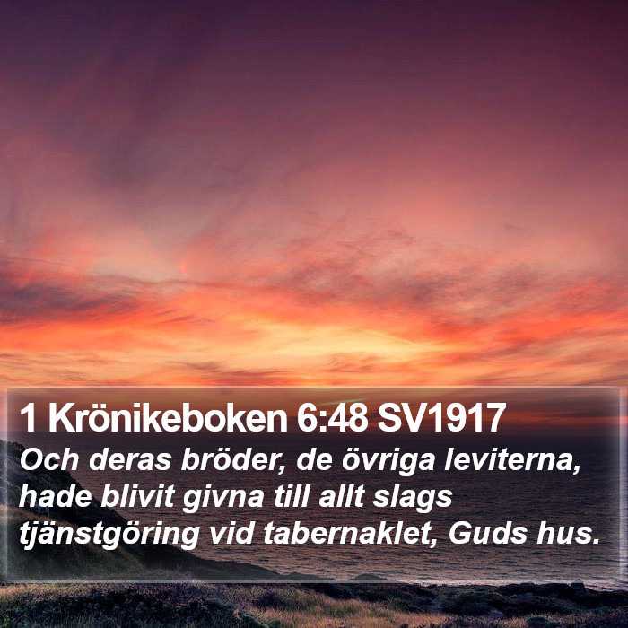 1 Krönikeboken 6:48 SV1917 Bible Study