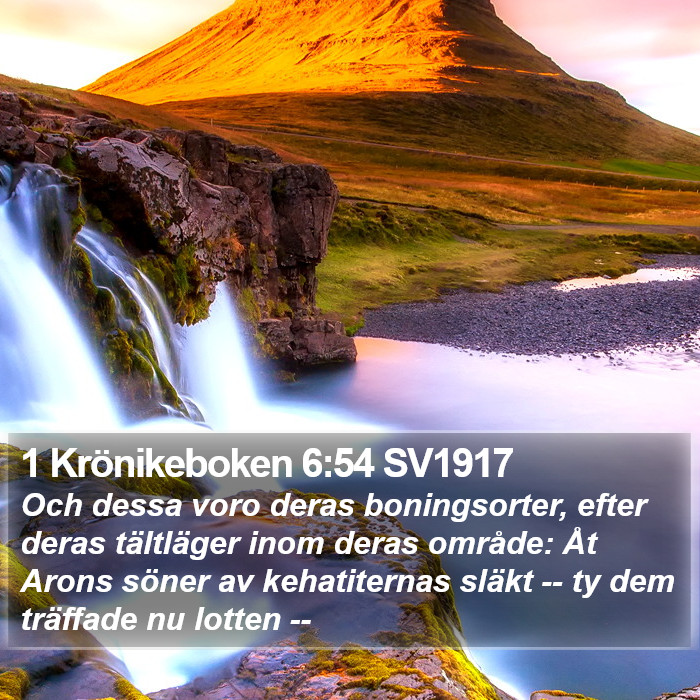 1 Krönikeboken 6:54 SV1917 Bible Study