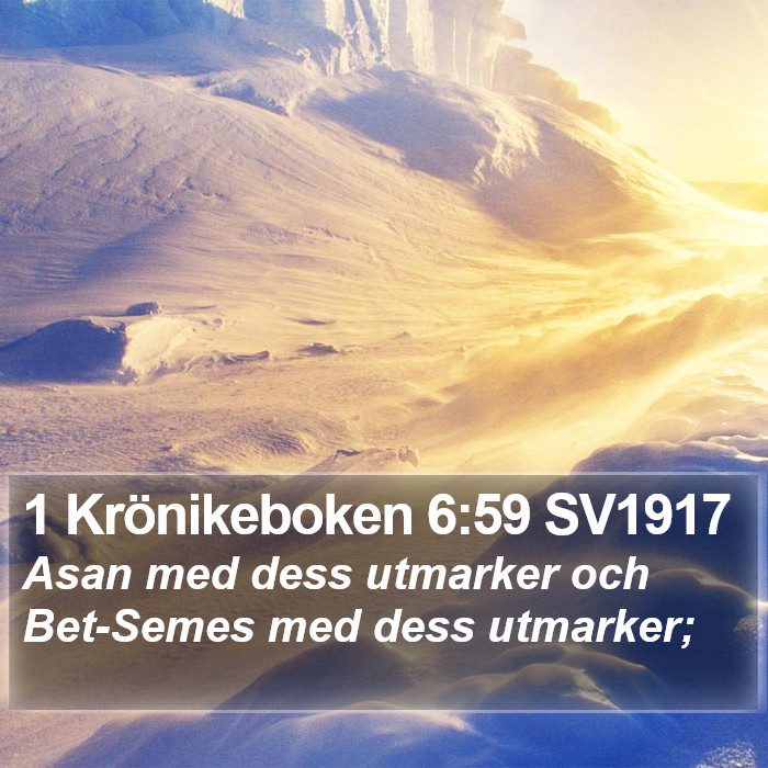 1 Krönikeboken 6:59 SV1917 Bible Study