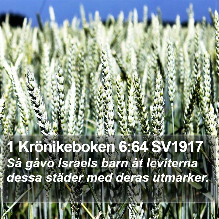 1 Krönikeboken 6:64 SV1917 Bible Study