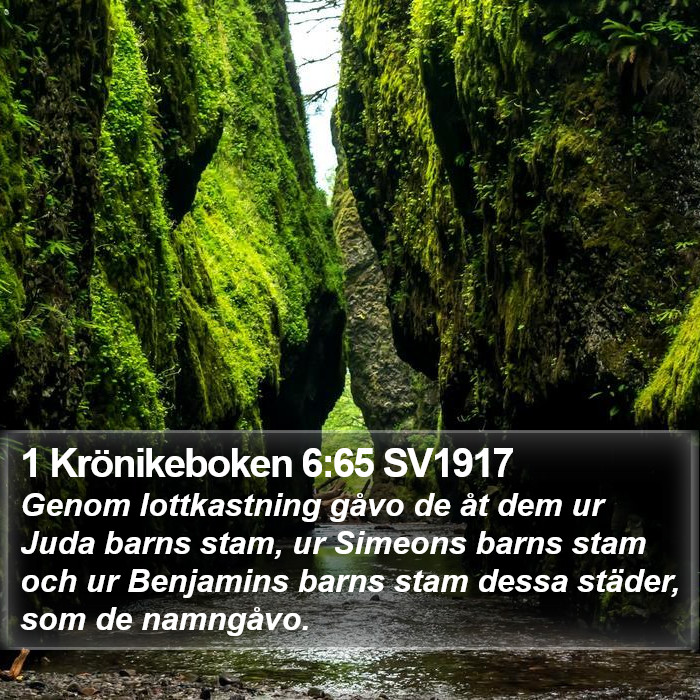 1 Krönikeboken 6:65 SV1917 Bible Study