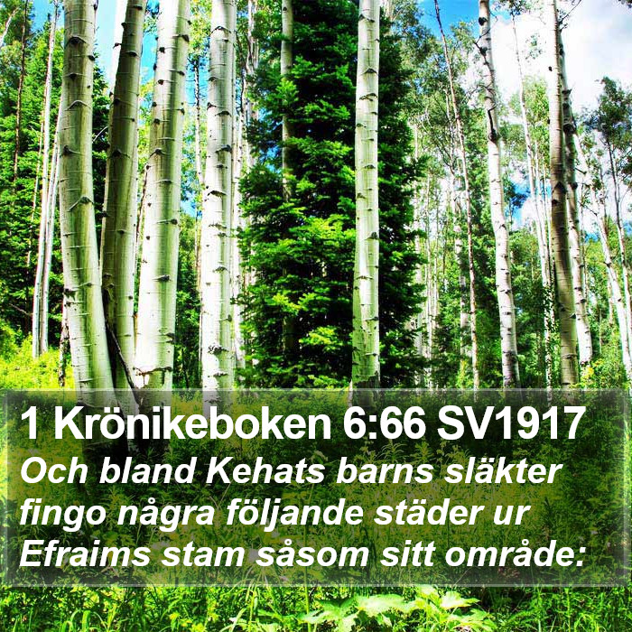 1 Krönikeboken 6:66 SV1917 Bible Study