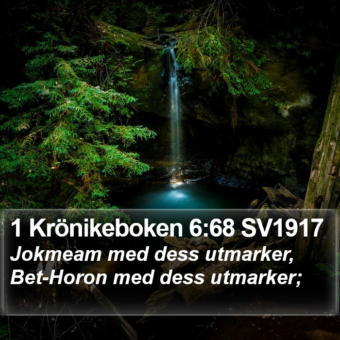 1 Krönikeboken 6:68 SV1917 Bible Study