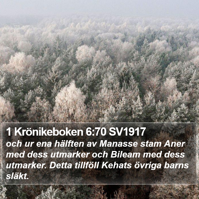 1 Krönikeboken 6:70 SV1917 Bible Study