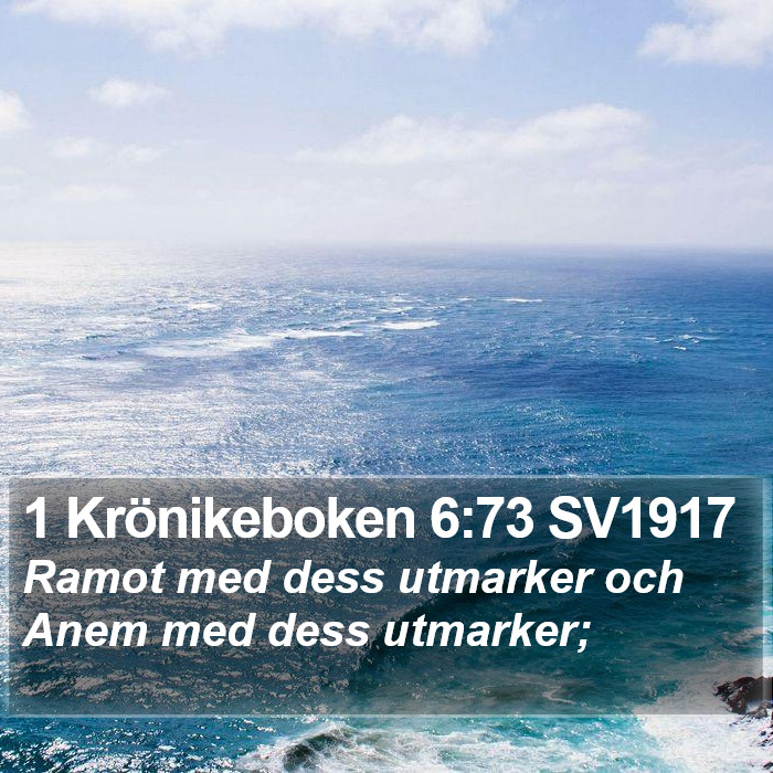 1 Krönikeboken 6:73 SV1917 Bible Study
