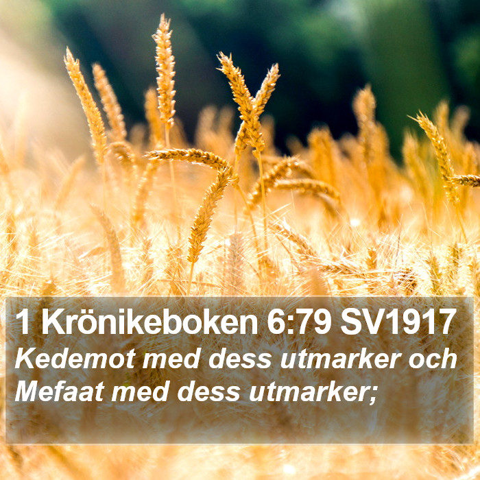 1 Krönikeboken 6:79 SV1917 Bible Study