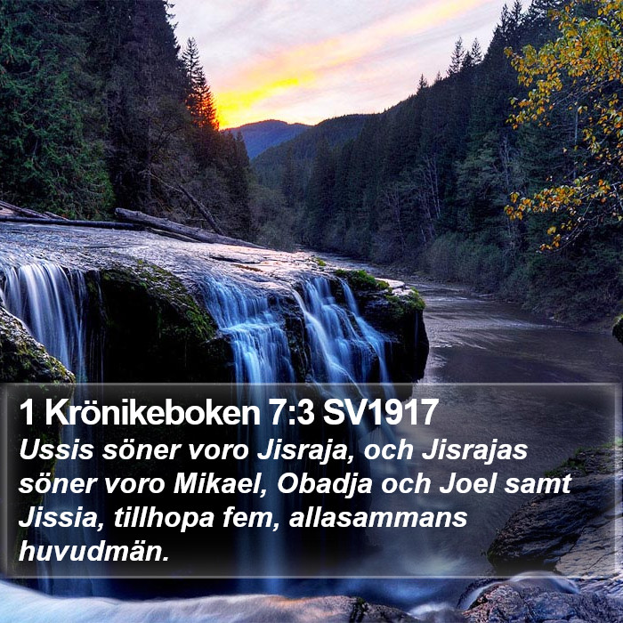 1 Krönikeboken 7:3 SV1917 Bible Study