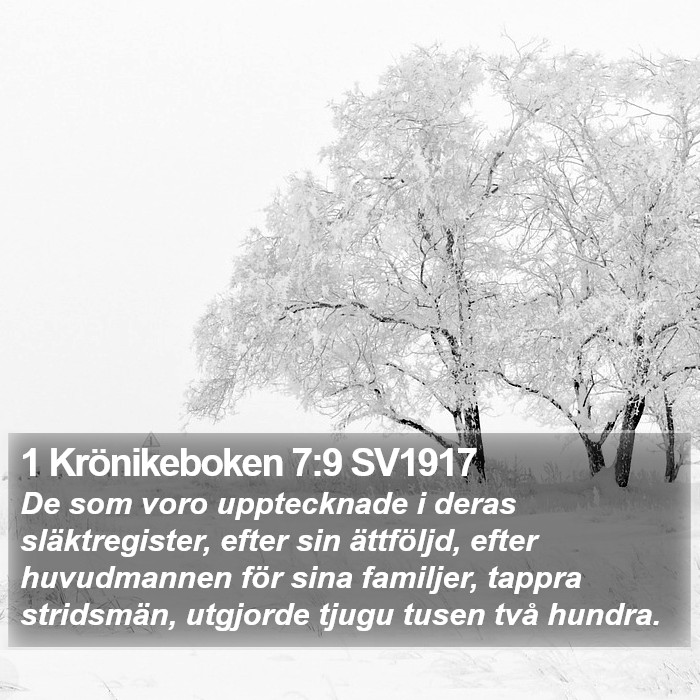 1 Krönikeboken 7:9 SV1917 Bible Study