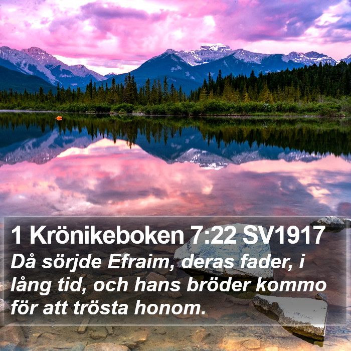 1 Krönikeboken 7:22 SV1917 Bible Study