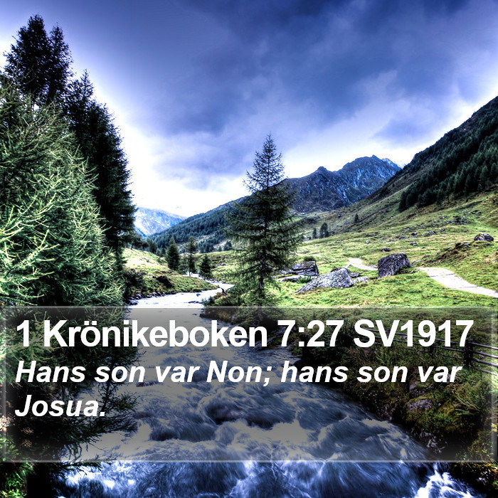 1 Krönikeboken 7:27 SV1917 Bible Study