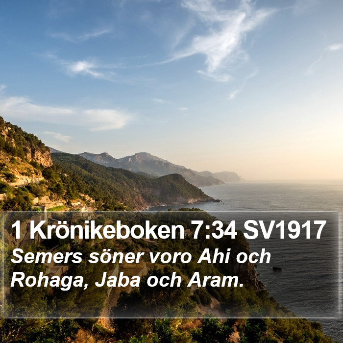 1 Krönikeboken 7:34 SV1917 Bible Study