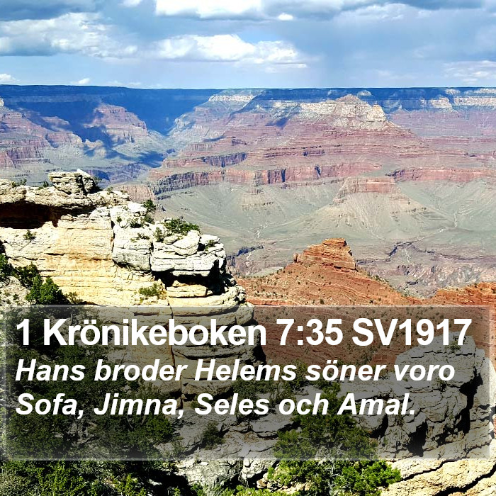 1 Krönikeboken 7:35 SV1917 Bible Study