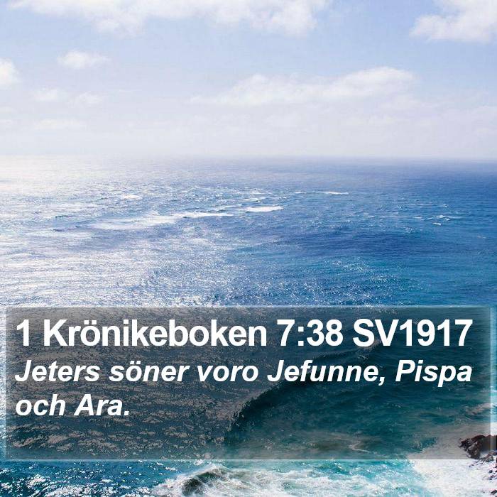 1 Krönikeboken 7:38 SV1917 Bible Study