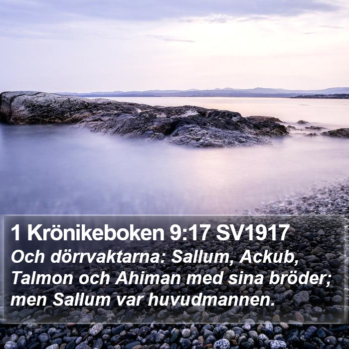 1 Krönikeboken 9:17 SV1917 Bible Study