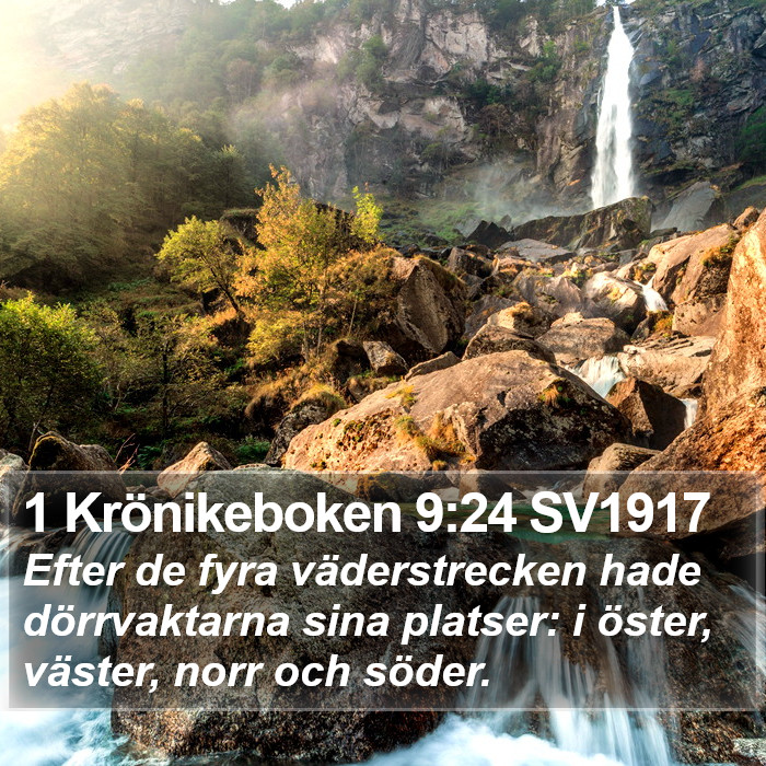 1 Krönikeboken 9:24 SV1917 Bible Study