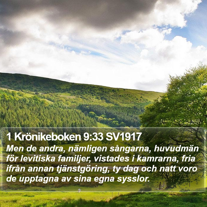 1 Krönikeboken 9:33 SV1917 Bible Study