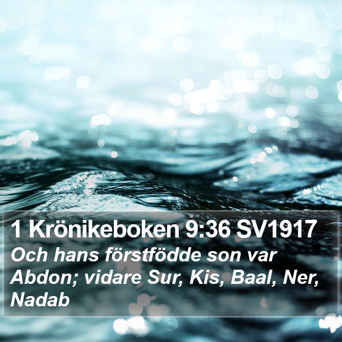 1 Krönikeboken 9:36 SV1917 Bible Study