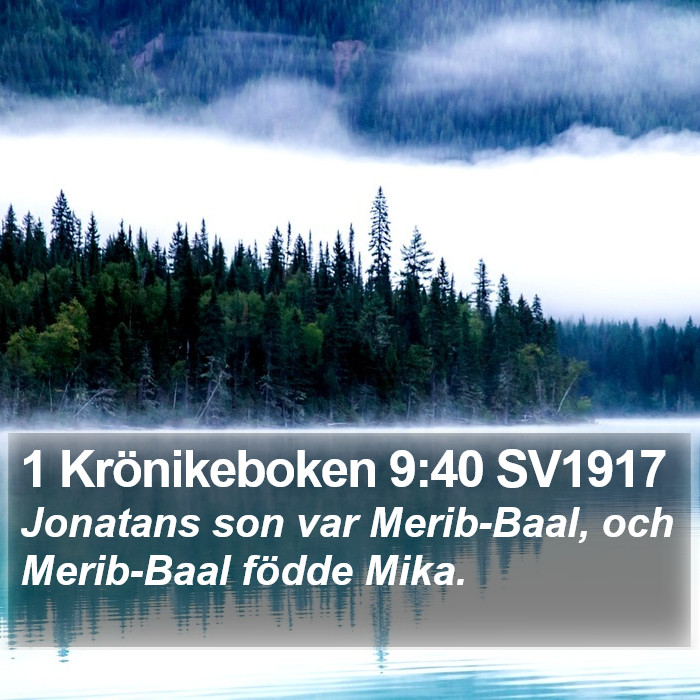 1 Krönikeboken 9:40 SV1917 Bible Study