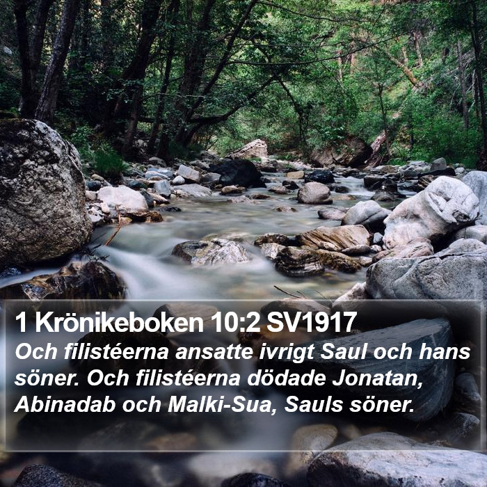 1 Krönikeboken 10:2 SV1917 Bible Study